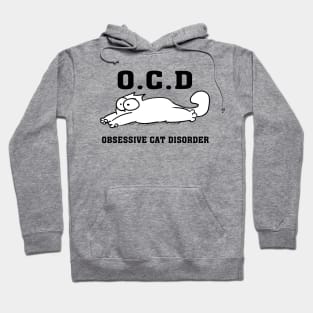 Ocd Obsessive Cat Disorder Simons Cat Funny Hoodie